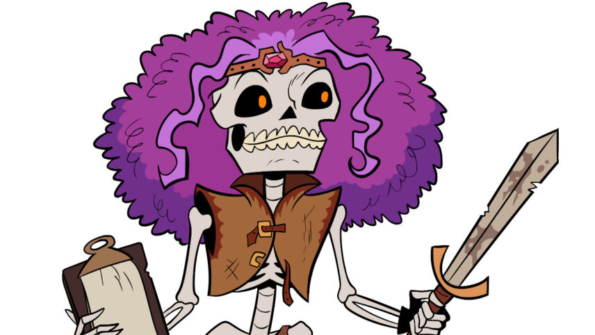 Meet Bizzee, SAGAS OF SUNDRY: GOBLIN MODE’s Skeleton Bard